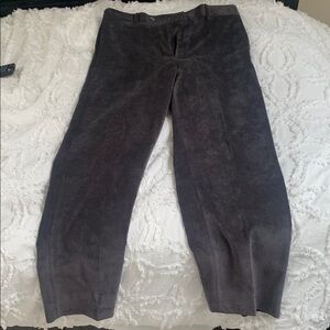 Gray Corduroy Pants with Relaxed Fit